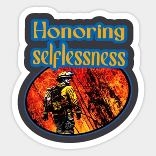 Honoring selflessness: Firefighter Sticker